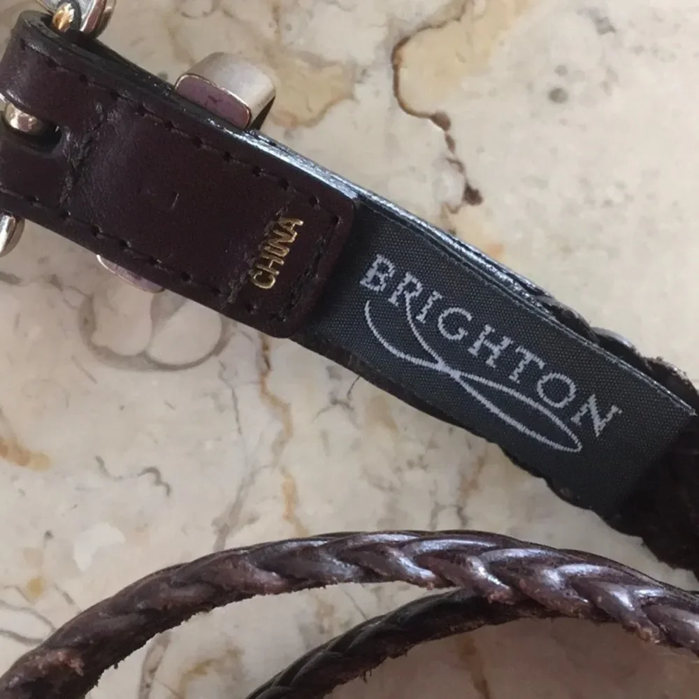 Brighton Brown Braided Leather Belt - Picture 7 of 8